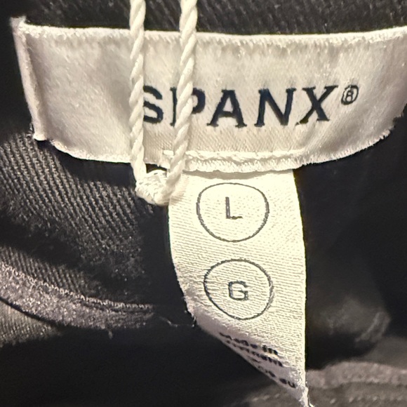 NWT * SPANX Black High-Rise Wide-Leg Trousers - Picture 9 of 12